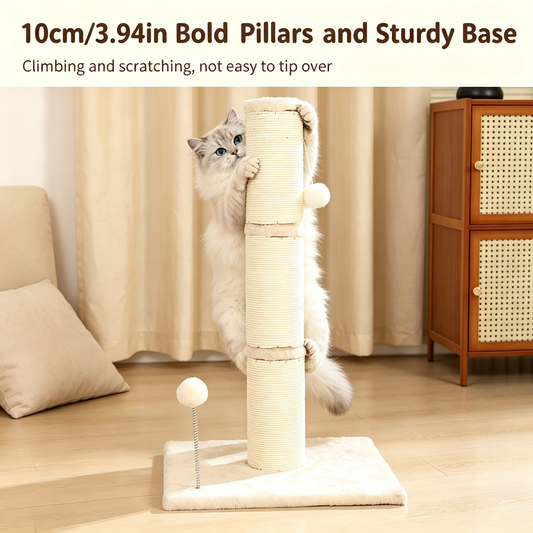 3-in-1 Tall Sisal Cat Scratching Post Tower