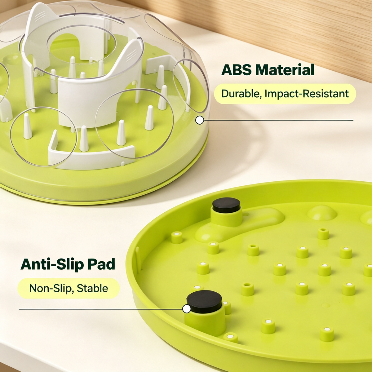 Adjustable Difficulty Cat Puzzle Slow Feeder Toy for IQ Training