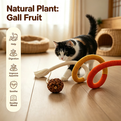 Flexible Sisal Rope Cat Chew Toy, Interactive Catnip Rope Toy for
