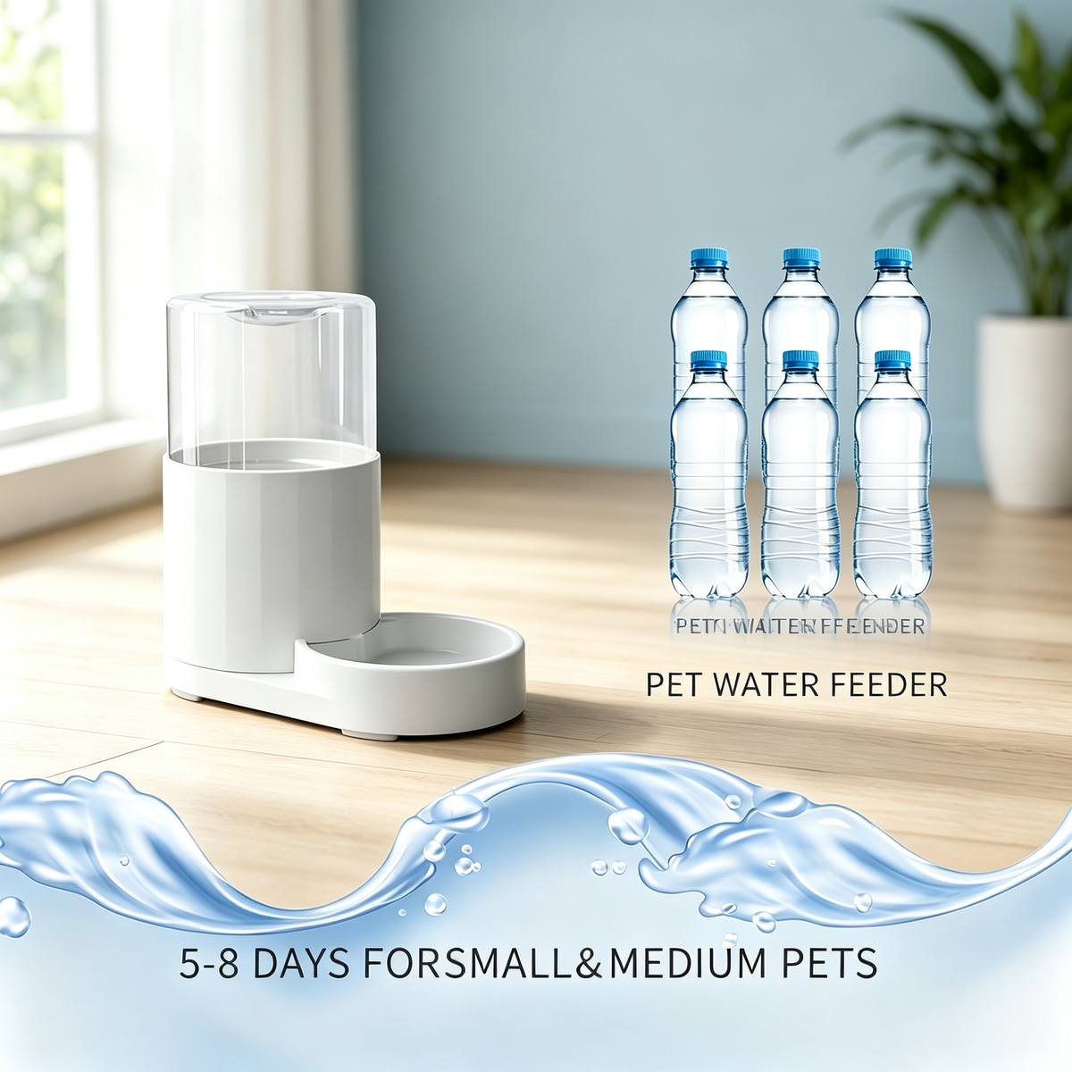 Gravity Automatic Pet Water Dispenser 3L for Cats &amp; Small Dogs