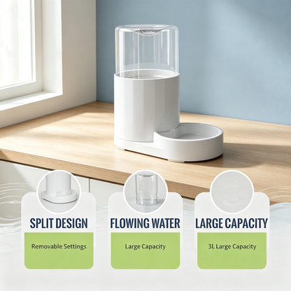 Gravity Automatic Pet Water Dispenser 3L for Cats &amp; Small Dogs