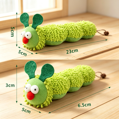 Caterpillar Plush Catnip Crinkle Cat Toy