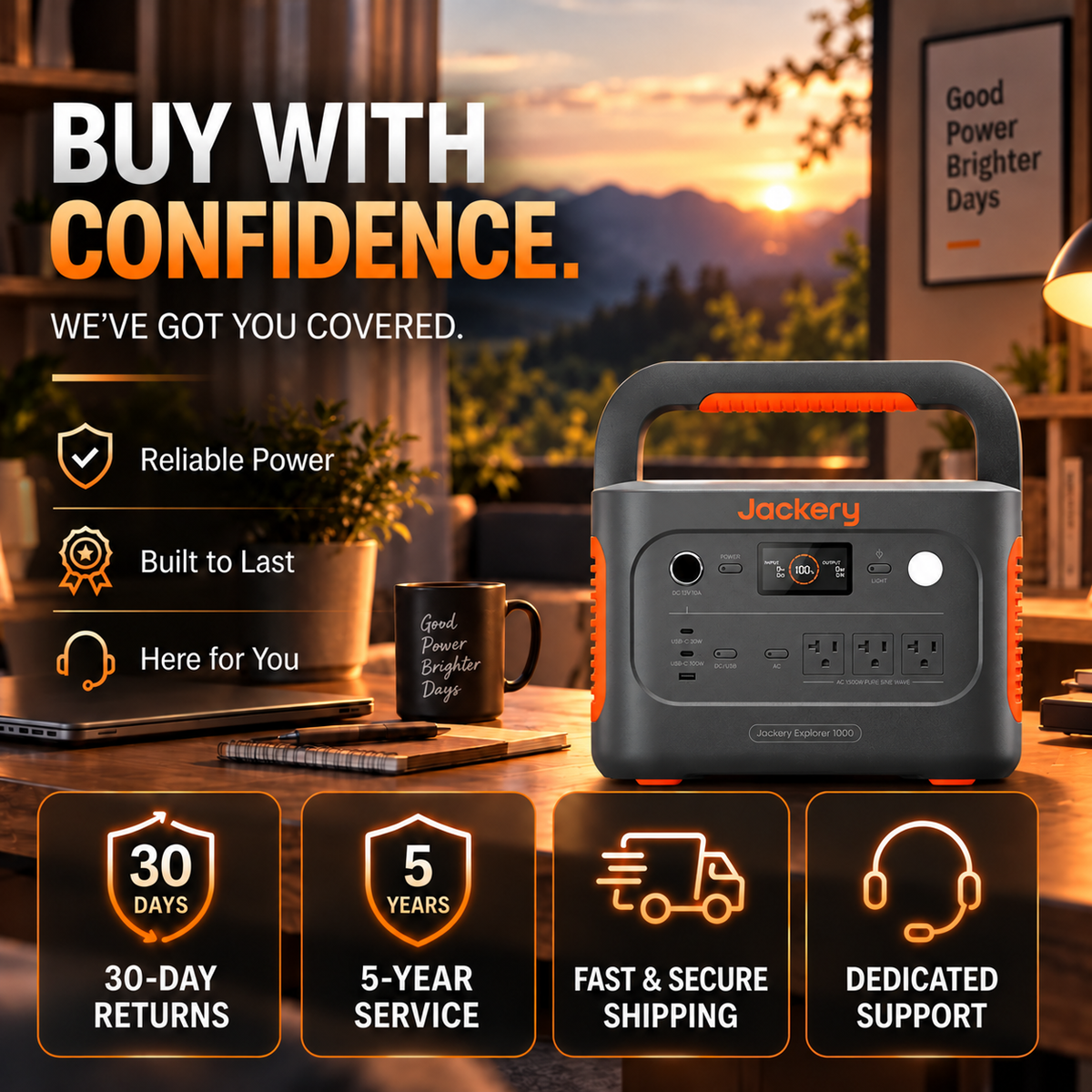 1070Wh Solar Generator Kit + FREE 200W Solar Panel